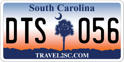 SC license plate DTS056