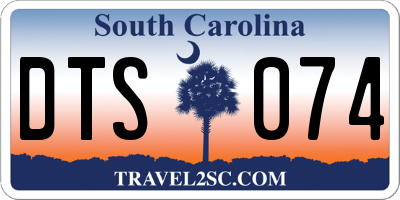 SC license plate DTS074