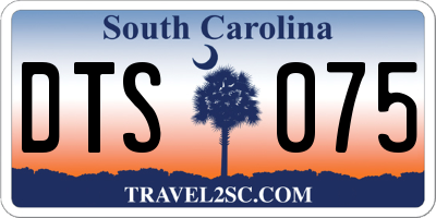 SC license plate DTS075