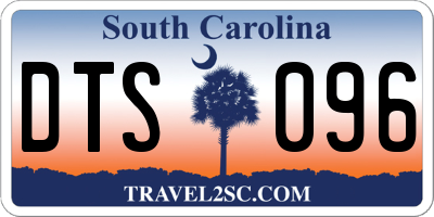 SC license plate DTS096