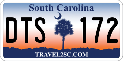 SC license plate DTS172