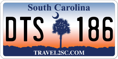 SC license plate DTS186