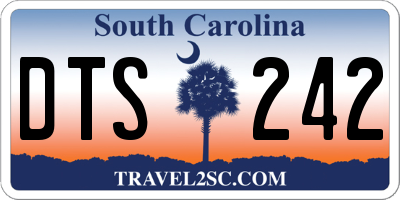 SC license plate DTS242