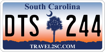 SC license plate DTS244