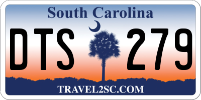 SC license plate DTS279