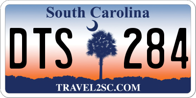SC license plate DTS284