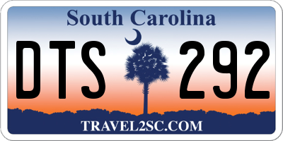 SC license plate DTS292