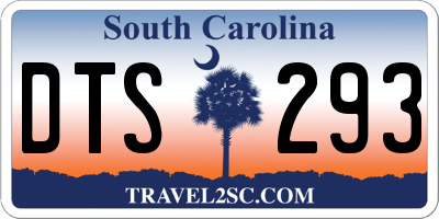 SC license plate DTS293