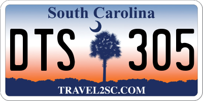 SC license plate DTS305