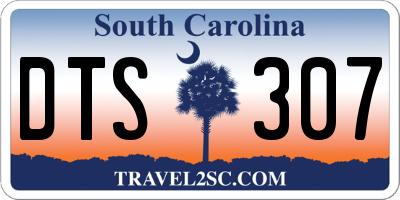 SC license plate DTS307