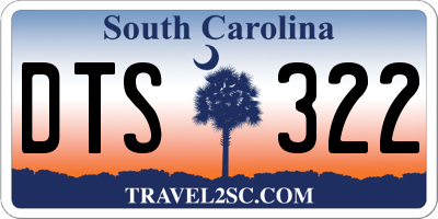 SC license plate DTS322