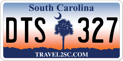 SC license plate DTS327