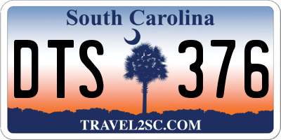 SC license plate DTS376