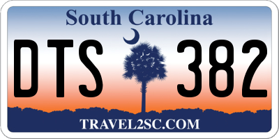 SC license plate DTS382