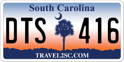 SC license plate DTS416