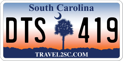 SC license plate DTS419