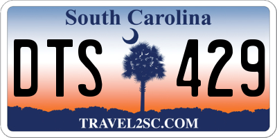 SC license plate DTS429