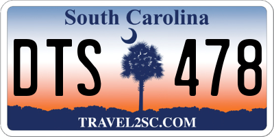 SC license plate DTS478