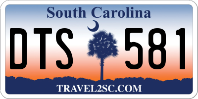 SC license plate DTS581