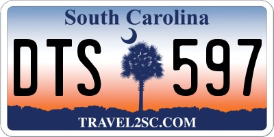 SC license plate DTS597