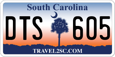 SC license plate DTS605