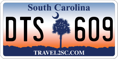 SC license plate DTS609