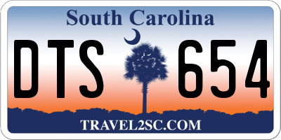 SC license plate DTS654