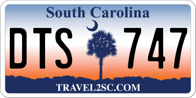 SC license plate DTS747