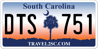 SC license plate DTS751