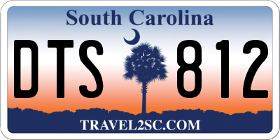 SC license plate DTS812