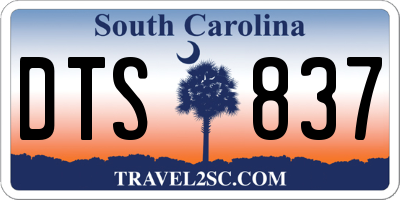 SC license plate DTS837