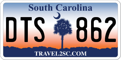 SC license plate DTS862