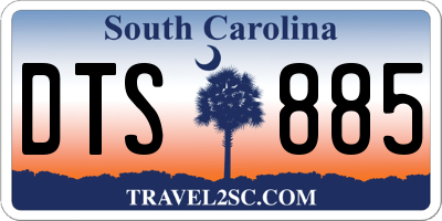 SC license plate DTS885