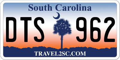 SC license plate DTS962