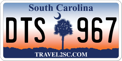 SC license plate DTS967