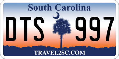 SC license plate DTS997