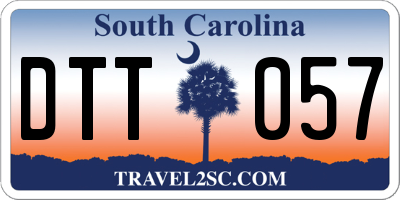SC license plate DTT057