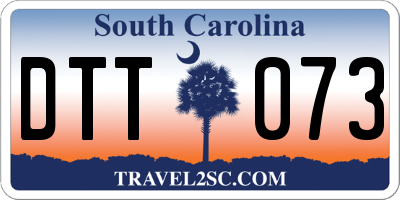 SC license plate DTT073