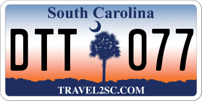 SC license plate DTT077