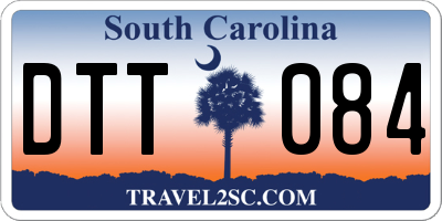 SC license plate DTT084