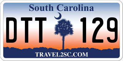 SC license plate DTT129