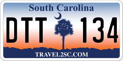 SC license plate DTT134