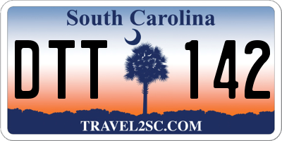 SC license plate DTT142