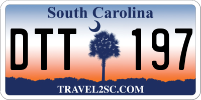 SC license plate DTT197