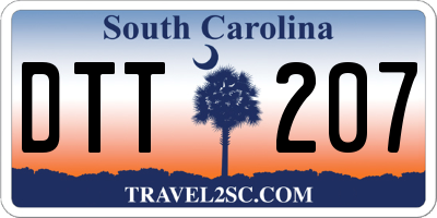SC license plate DTT207