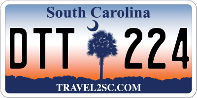 SC license plate DTT224