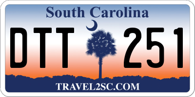 SC license plate DTT251