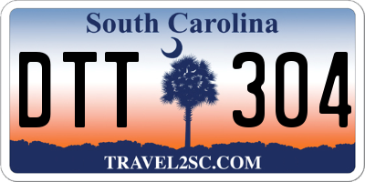 SC license plate DTT304