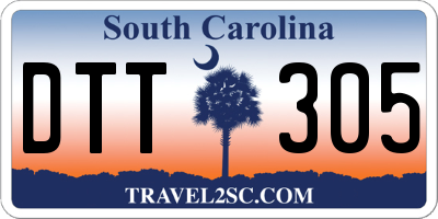 SC license plate DTT305