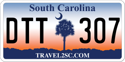 SC license plate DTT307